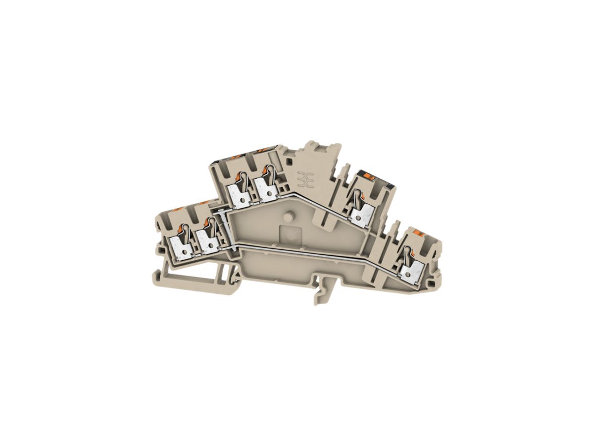 Mehrstock-Reihenklemme Weidmüller A2T PUSH IN 2.5mm² 2 Etagen beige