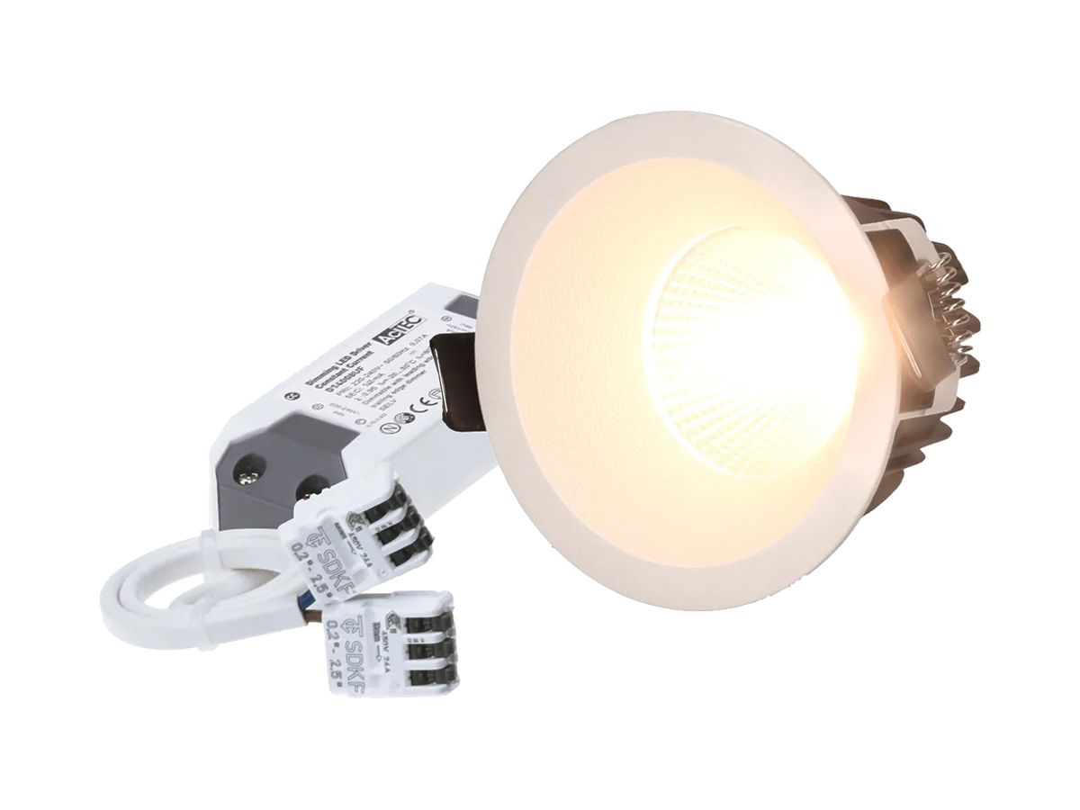 EB-LED-Spot maxLUCE ATMO 68 6.2W 700lm 3000K DIM Ø79mm weiss