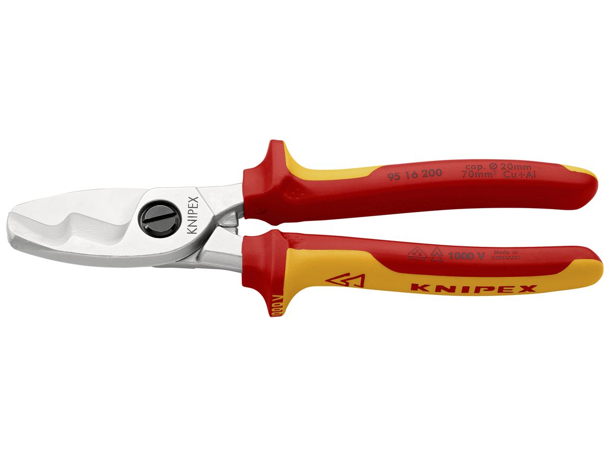 Kabelschere KNIPEX für Ø20mm max VDE 200mm