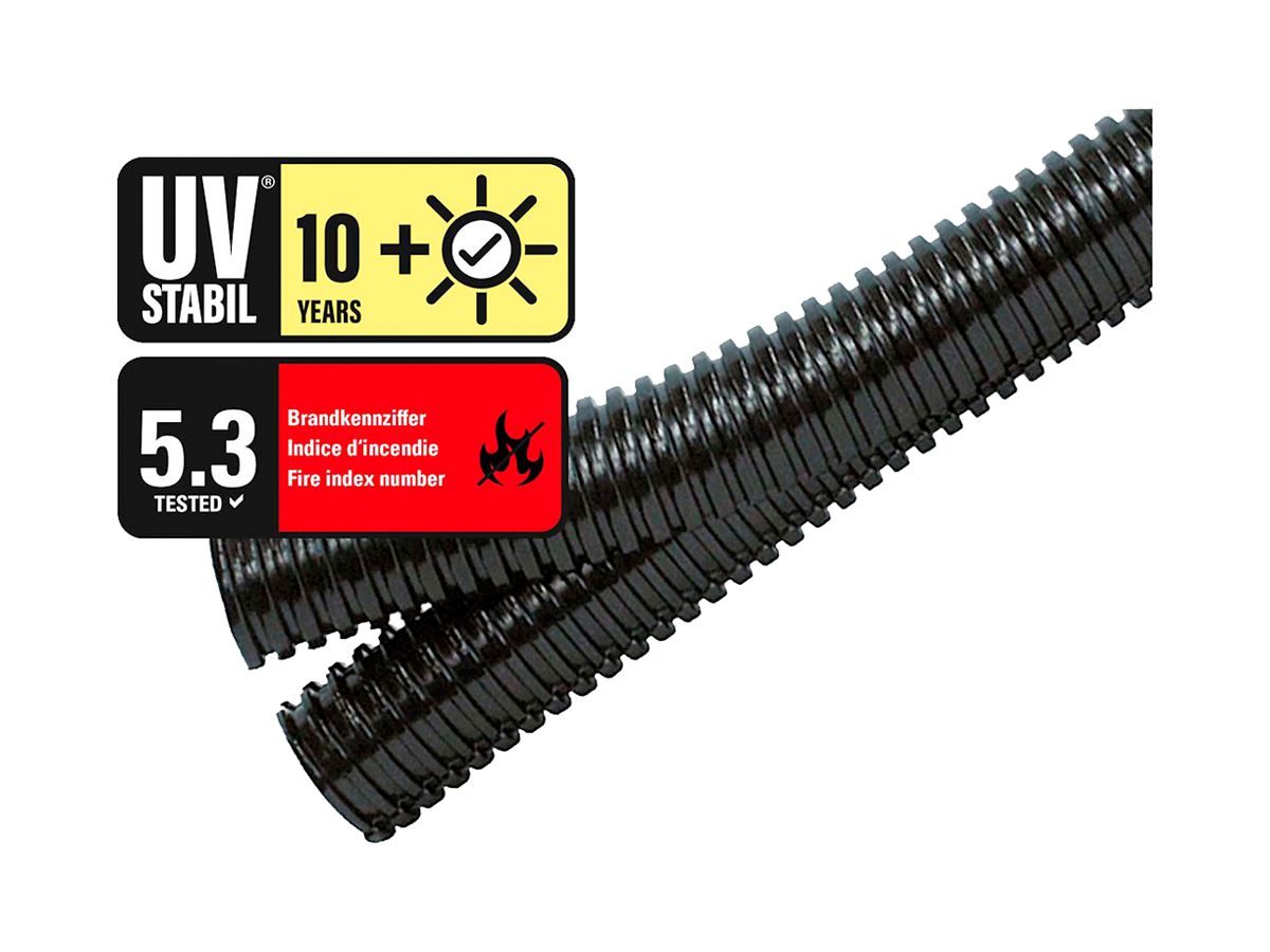 Wellrohr Plica DUPLEX PA Ø45mm flexibel PA -40…120°C schwarz IP44