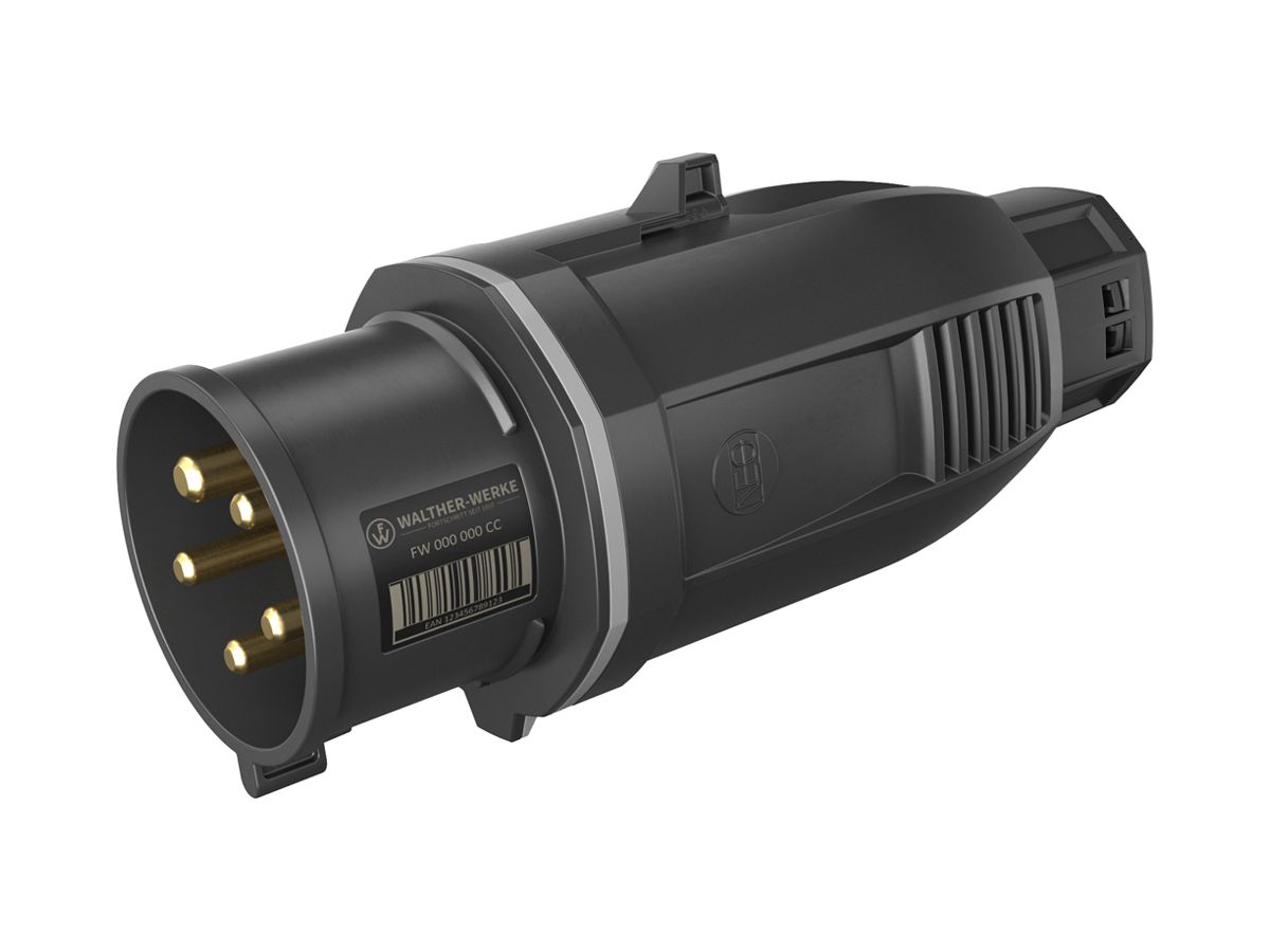 Stecker CEE NEO 5P 32A >50V 1h grau IP54 schraublose Klemme