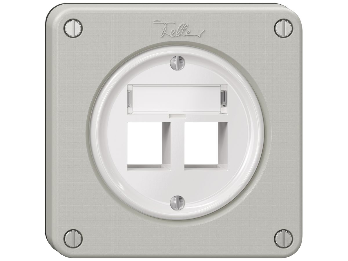 Montageset NEVO Keystone SNAPFIX® für 2 Buchsen 87×87mm lgu