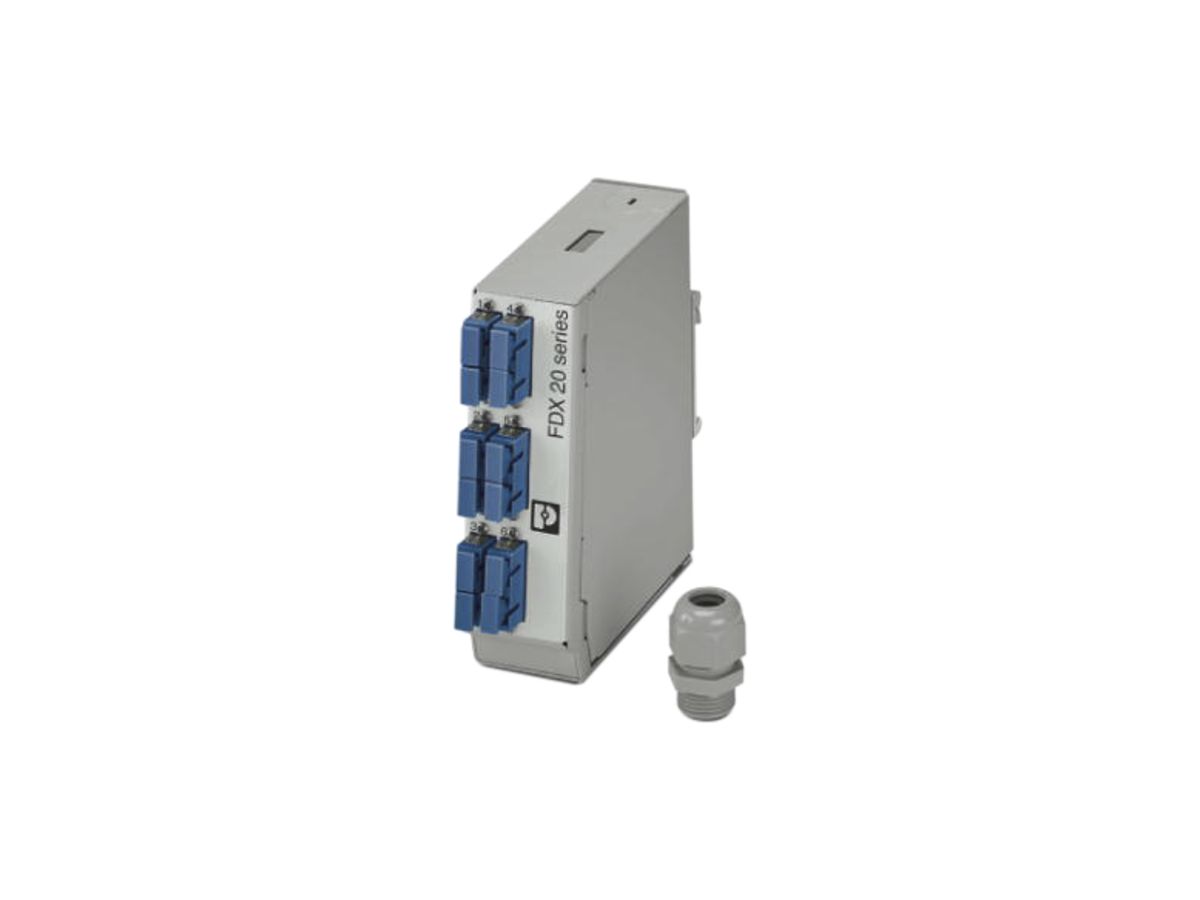 REG-Spleissbox Phoenix Contact FDX 20, für 6× SC-Duplex (OS2), komplett
