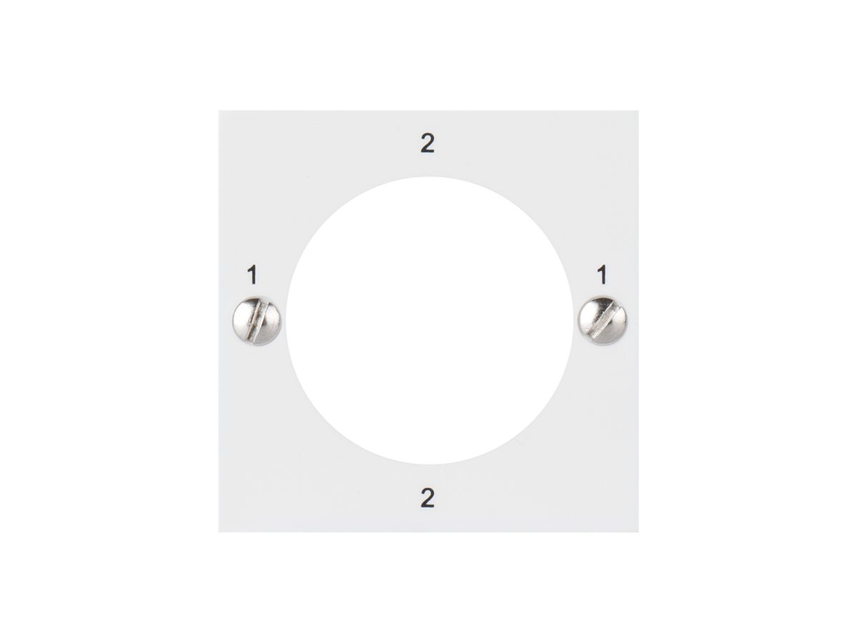 Frontplatte ATO für Schlüsselschalter 1-2-1-2 weiss