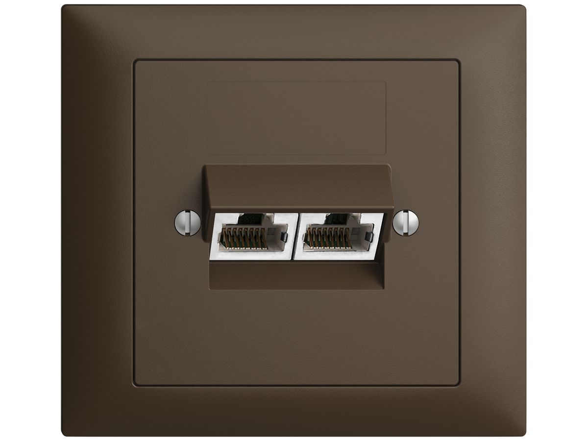 EB-Dose 2×RJ45/s 8P getr. EDIZIOdue coffee ITplus