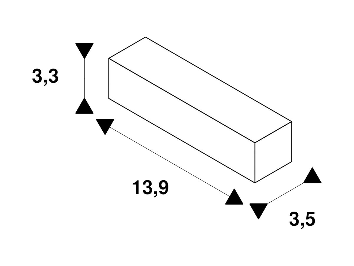 Endeinspeiser SLV für AP-Stromschiene S-TRACK DALI 3-phasig, PE links, weiss
