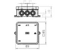 AP-Abzweigdose Bettermann A11 leer lichtgrau halogenfrei IP54 Bettermann