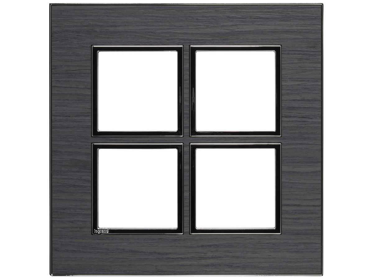 UP-Kopfzeile Legrand Arteor 2×2 horizontal und vertikal 157×157mm Grey Oak