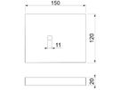 Brandschutzplatte BET GLB-PG1 150×120×20mm grau