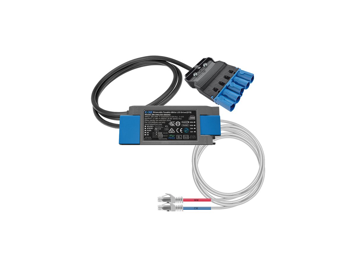 LED-Konverter ESYLUX DRIVER SET 30W 700mA RJ45 WIELAND GST DALI-2 DT8