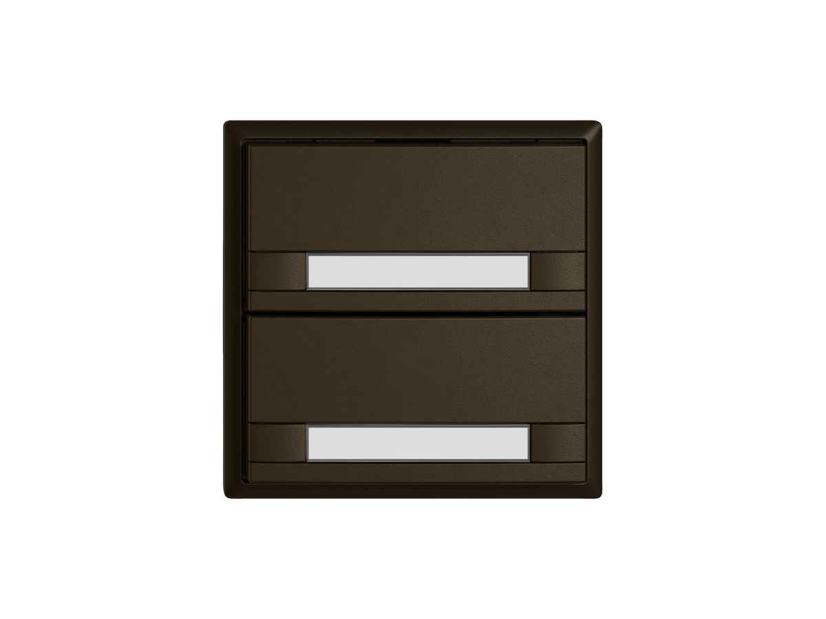 KNX-Taster RGB EDIZIO.liv SNAPFIX® Temperaturfüh.o.LED Pap.2×T 2-Tbed.br
