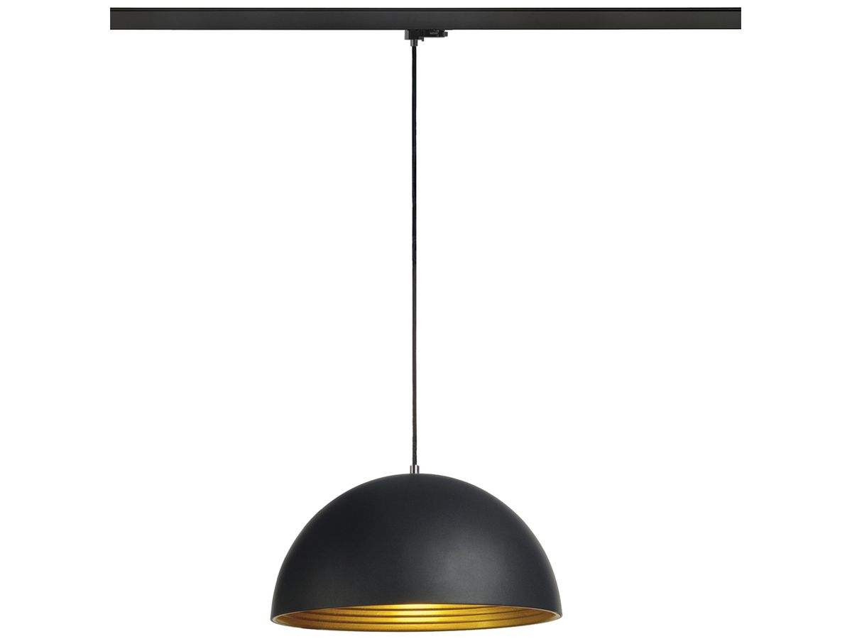 Pendelleuchte SLV FORCHINI M 40 AD3PH sz E27 1×40W DIM Ø400mm schwarz/gold