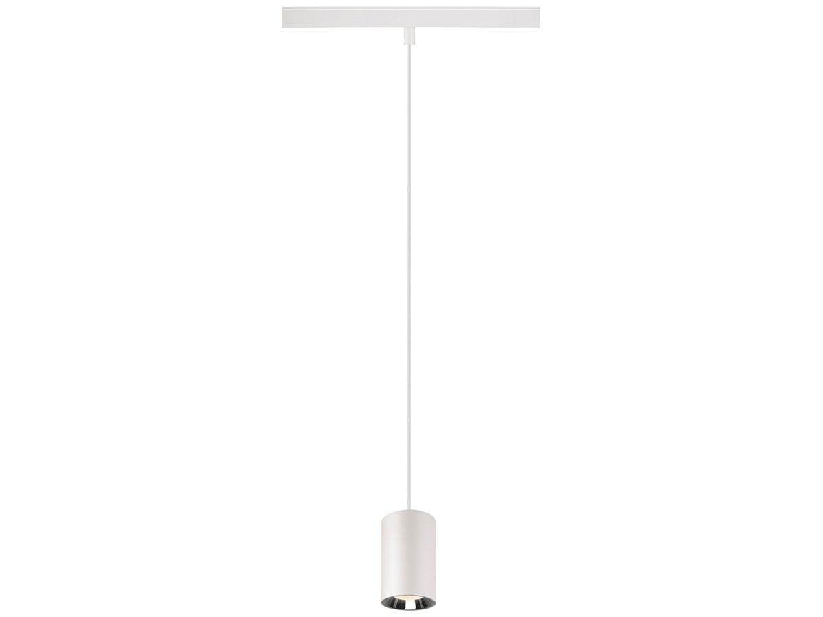 LED-Pendelleuchte SLV NUMINOS XS 48V AD 8.7W 730lm 940 DALI Ø50 weiss/Silber