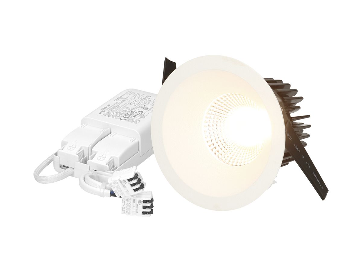 EB-LED-Spot MH ATMO 80 10.5W 960lm 3000K IP44 MB DIM DALI Ø80mm weiss