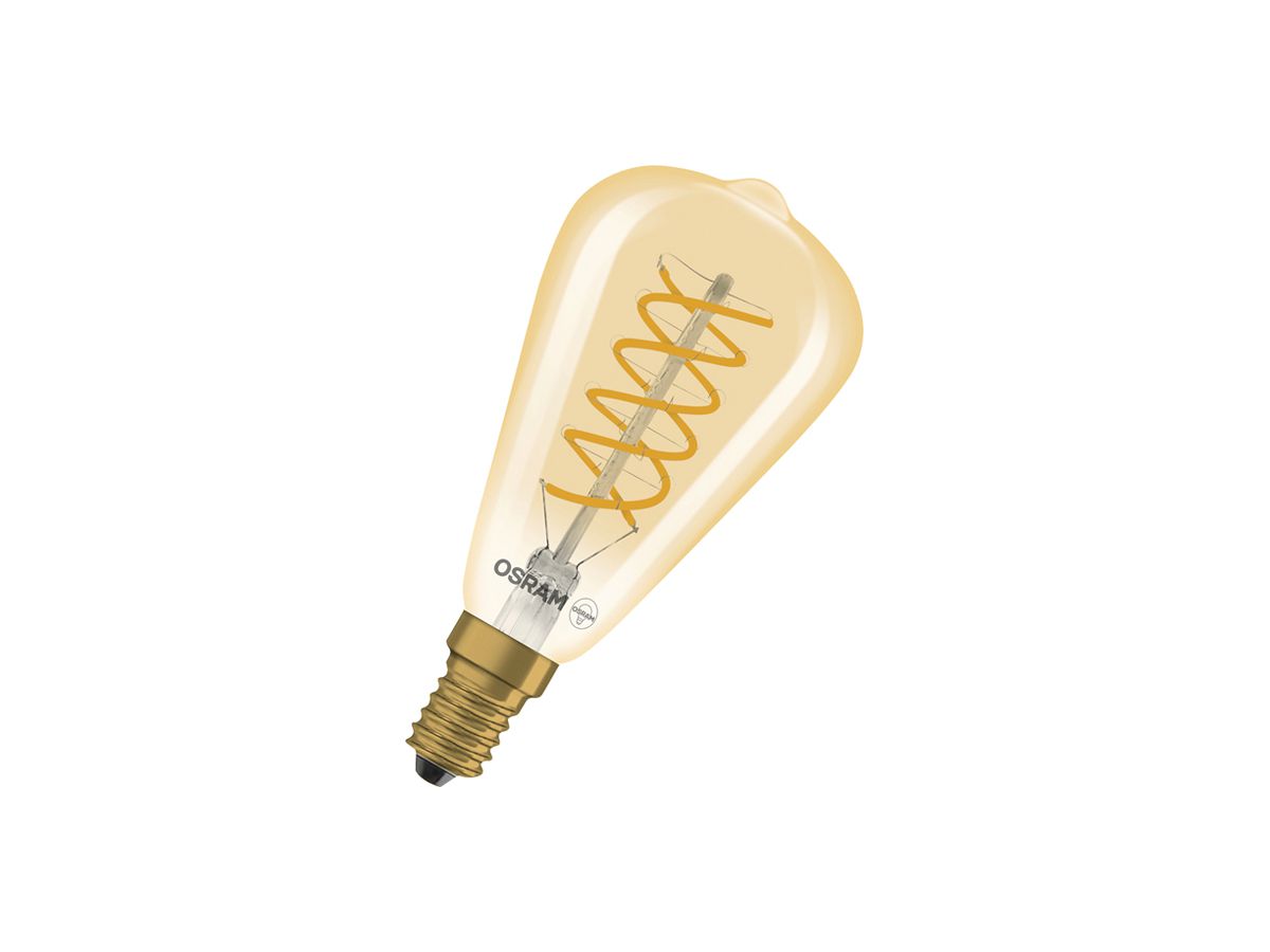 LED-Lampe LEDVANCE Vintage 1906 E14 4.8W 2200K klar/gold 320° DIM Ø48×108mm