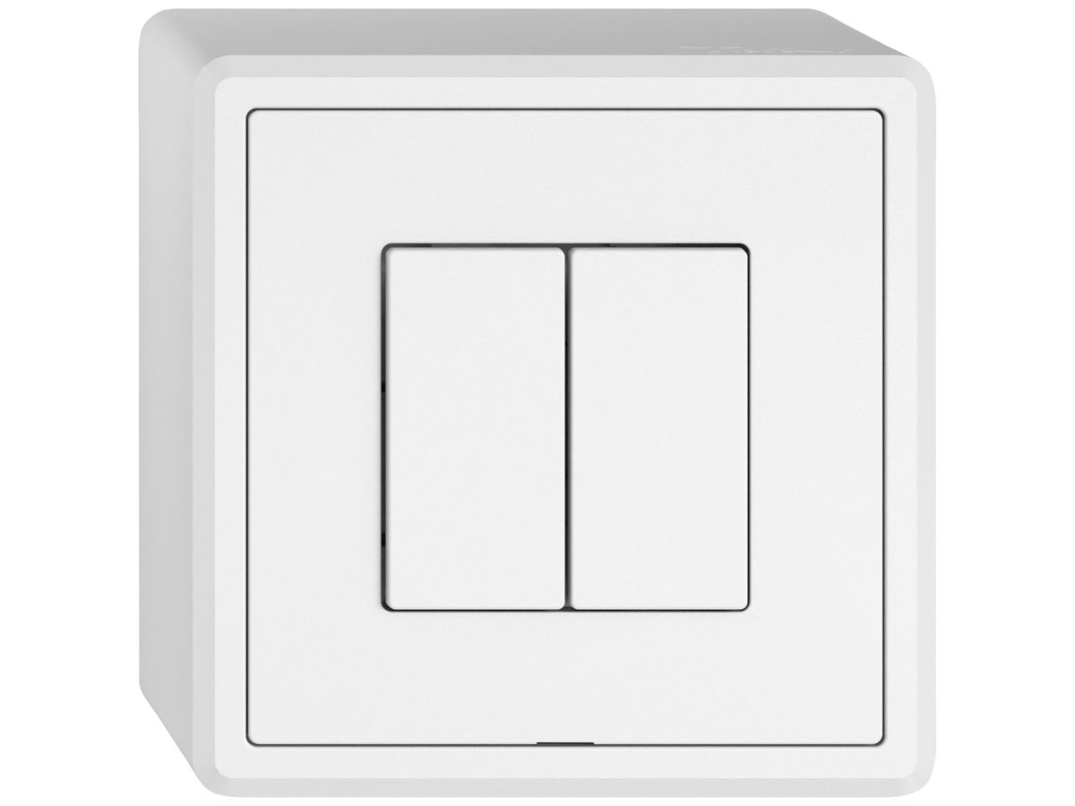 AP-Druckschalter EDIZIO.liv Wiser SNAPFIX® 2 Kanal 2 Tasten ws