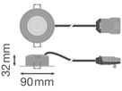 EB-LED-Spot LEDVANCE COMBO FIX 5W 560lm 827/830/840 IP20/65 60° DIM Ø90 weiss