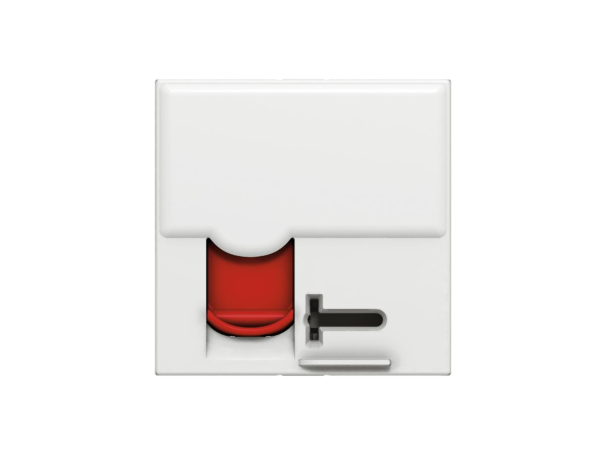 EB-Dose MOS UTP 1×RJ45 weiss/rot Kat.6 2 Module