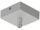 Deckenrosette SLV GLENOS, 85×85×27mm mit Zugentlastung silbergrau