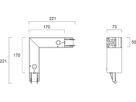 L-Leuchtteil Sylvania Otao Linear 4.9W 600lm 830/840 221×221mm weiss