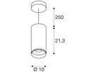 LED-Pendelleuchte SLV NUMINOS L DALI 28W 2430lm 3000K 24° Ø100×213mm weiss