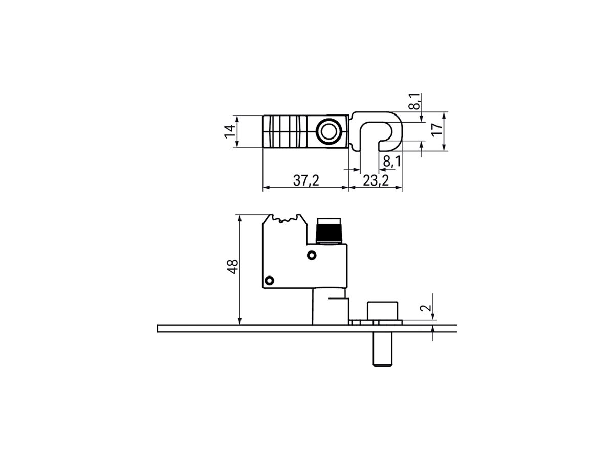 Potentialabgriff WAGO M8-Befestigung, mit Sicherung 400VAC 2A 0.2…6 mm²