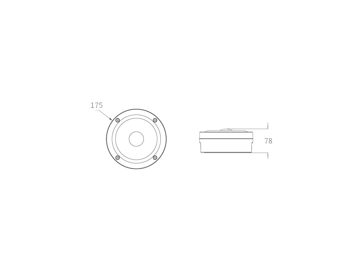 Anbaugehäuse Sylvania LifeSafe Pro SURF Kunststoff Ø175×78mm weiss