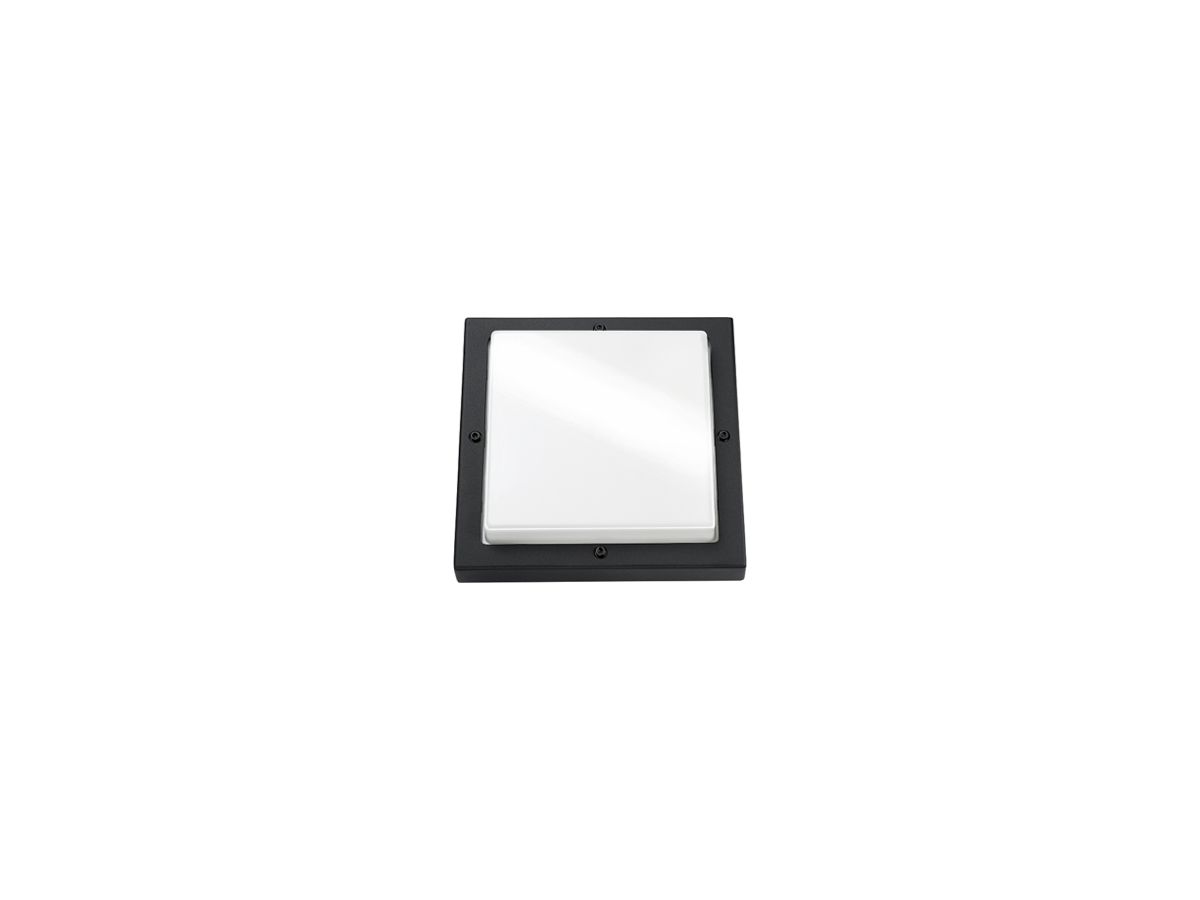 LED-Wandleuchte SG Bassi 10W 690lm 830 IP65 DIM 240×240mm schwarz