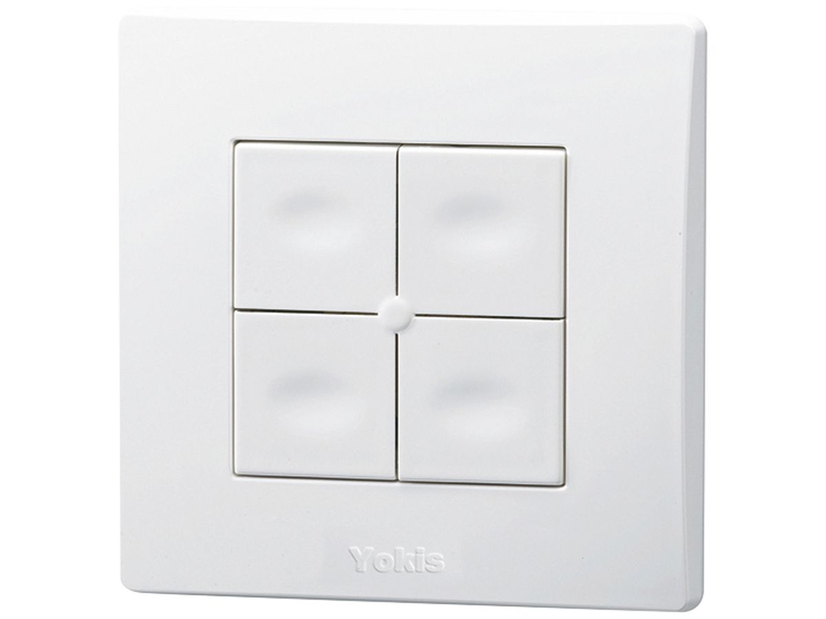 AP-RF-Wandsender Yokis TLM4T45P, 4 Tasten 2.4GHz 250m