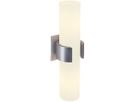 Wandleuchte SLV DENA, 2×E14 40W Glas teilsatiniert IP20 Aluminium gebürstet