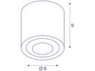 LED-Deckenleuchte SLV OCULUS 11W 780lm 2000…3000K DIM Ø90×90mm schwarz