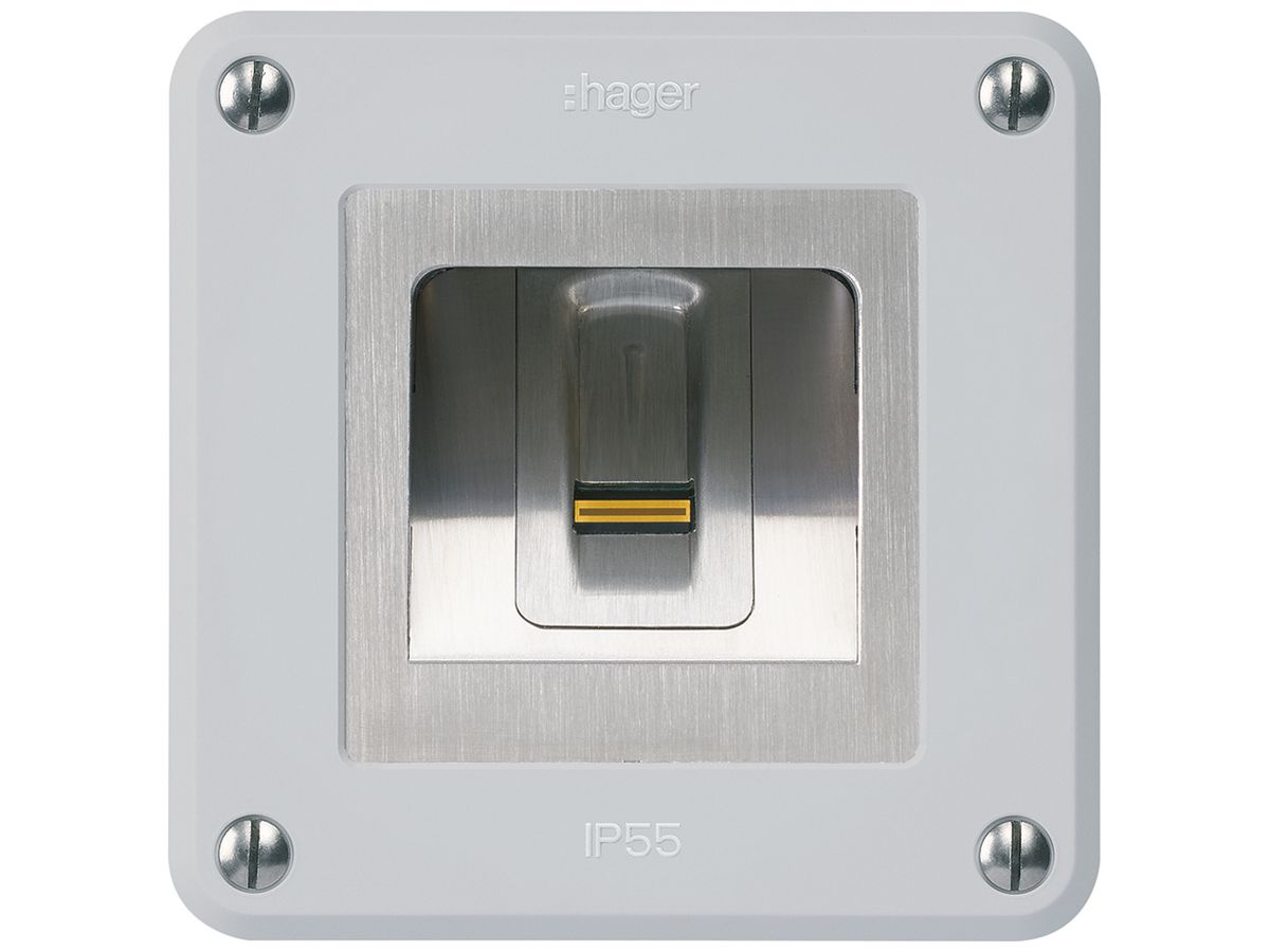 NUP-Fingerscanner Hager ekey-arte robusto C grau