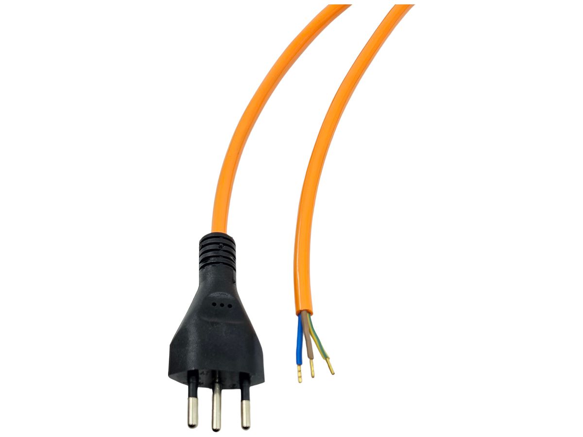 Anschlusskabel ELBRO PUR 10A 230V 3×1.5mm² Typ 12/Aderendhülse 5m orange