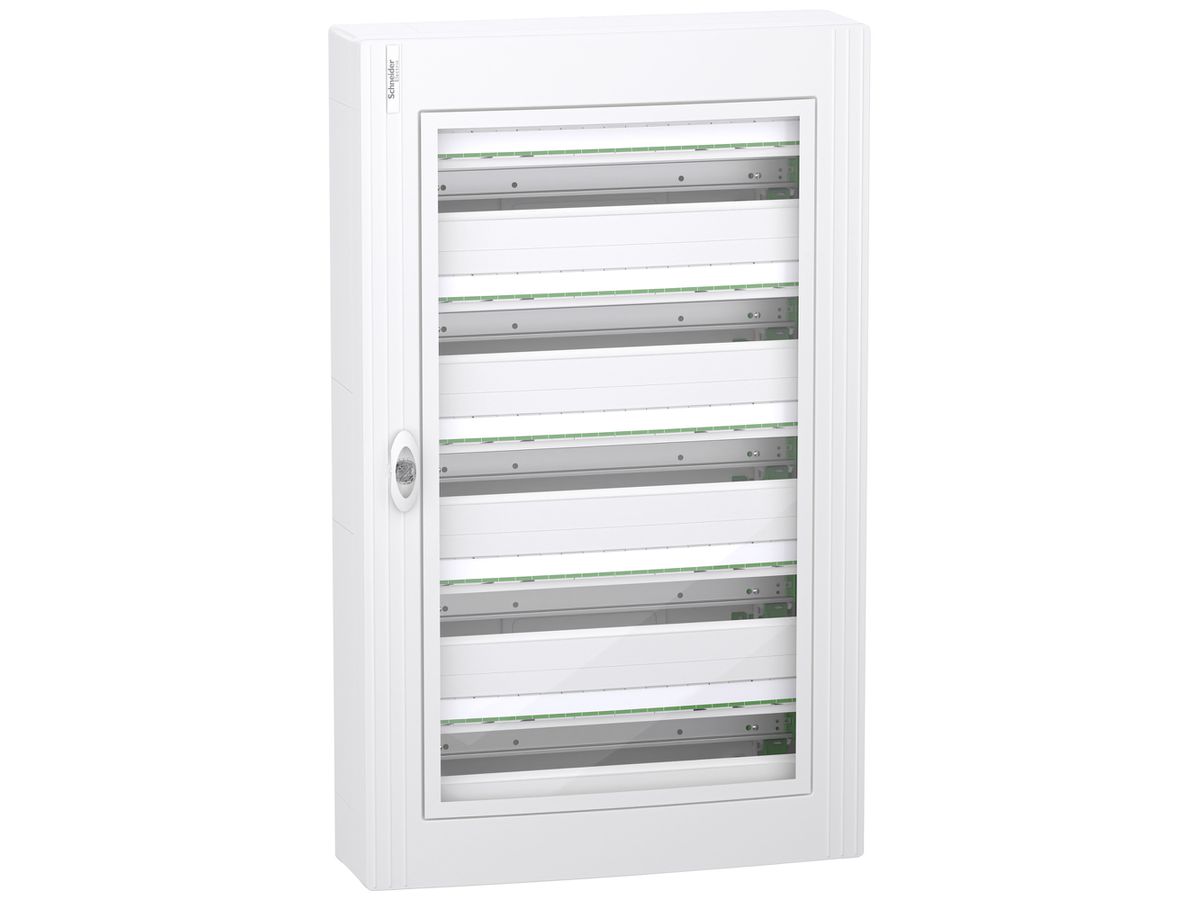 AP-Kleinverteiler SE PrismaSeT XS mit Tür transparent 5×24TE 550×900×168mm