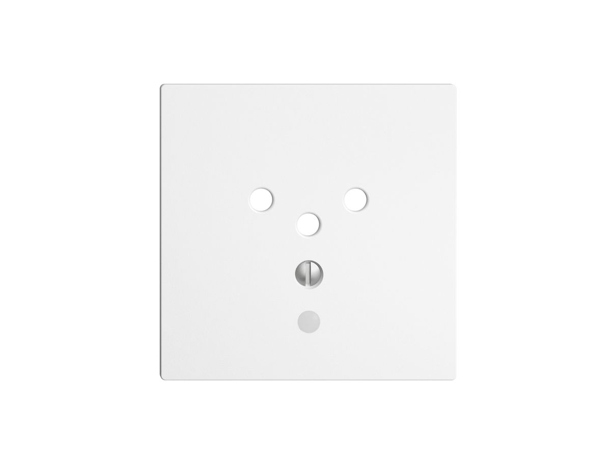 Frontplatte EDIZIOdue T12 weiss 60×60mm mit Linse für Steckdose
