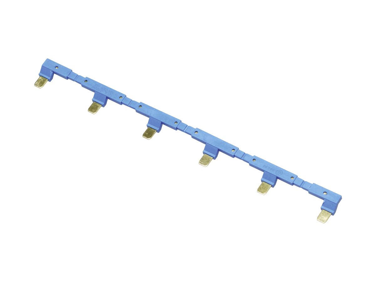 Kammbrücke Finder 094.56, 6-polig für Relaisfassung 94.Px, blau