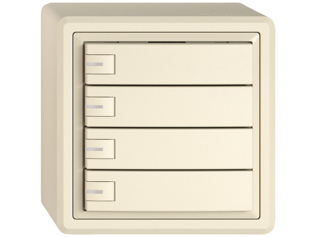 AP-KNX-Taster RGB EDIZIO.liv SNAPFIX® Temperaturfüh.RGB-LED 4×T 1-Tbed.cr