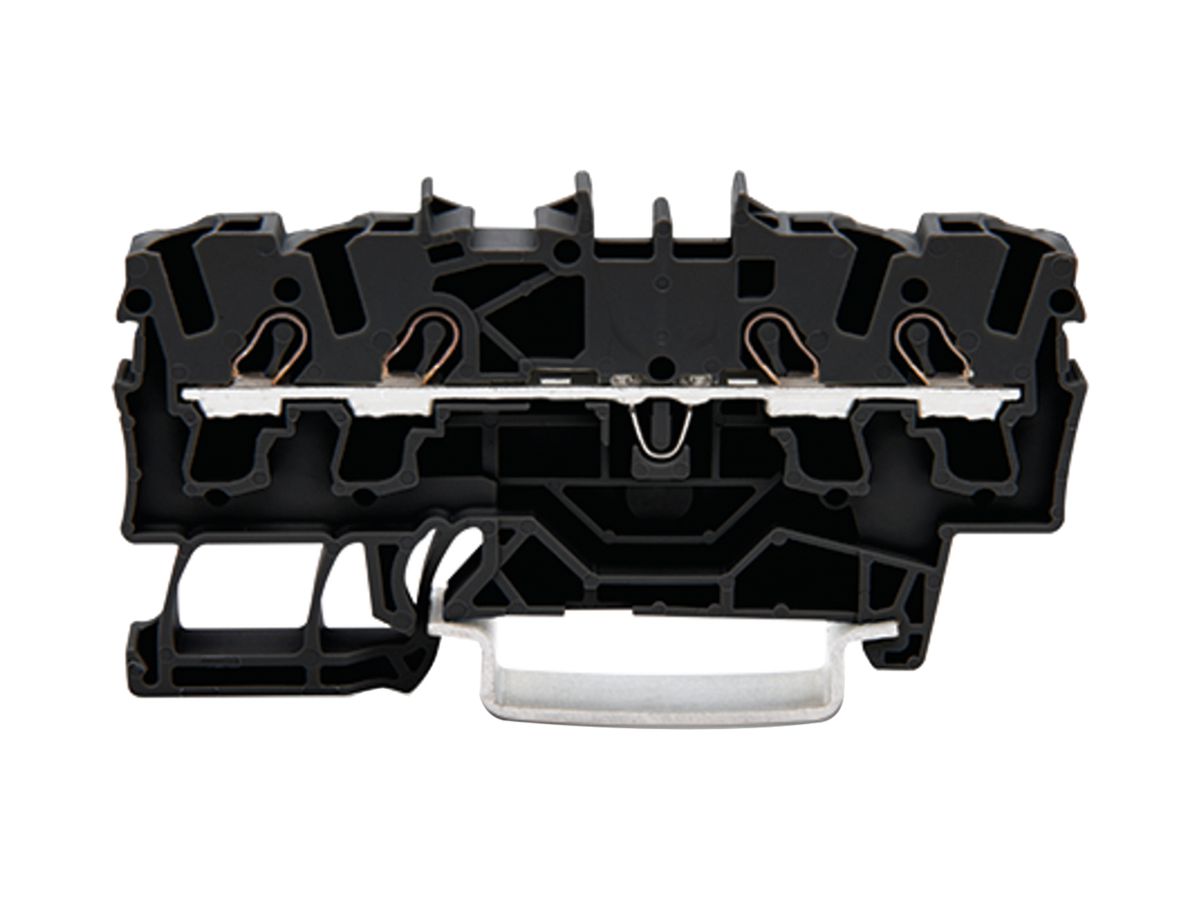 Durchgangs-Reihenklemme WAGO TOPJOB S 2.5mm² 24A 800V Push-in 4×1 TH35 schwarz