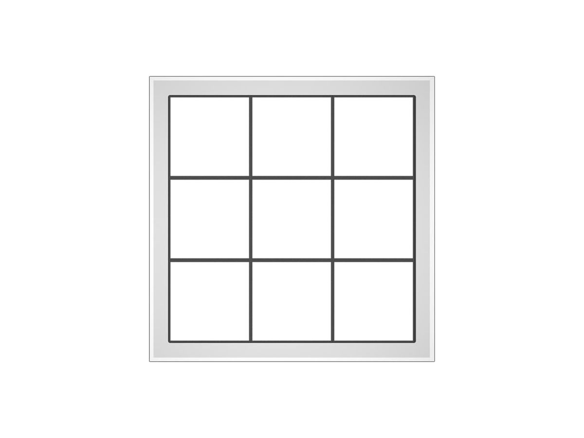 UP-Kopfzeile ABB SIDUS 3×3 208×208mm Glas weiss