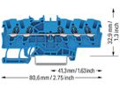 Durchgangs-Reihenklemme WAGO TOPJOB S 1.5mm² 18A 800V 1Etg×5P Ex blau