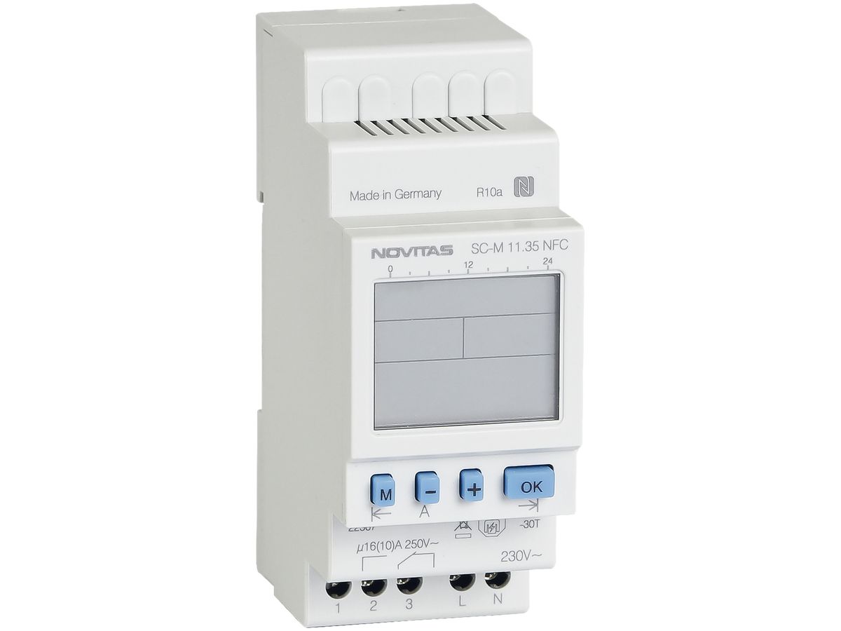 REG-Wochenschaltuhr NOVITAS SC-M 11.35 NFC, 230V 1-Kanal