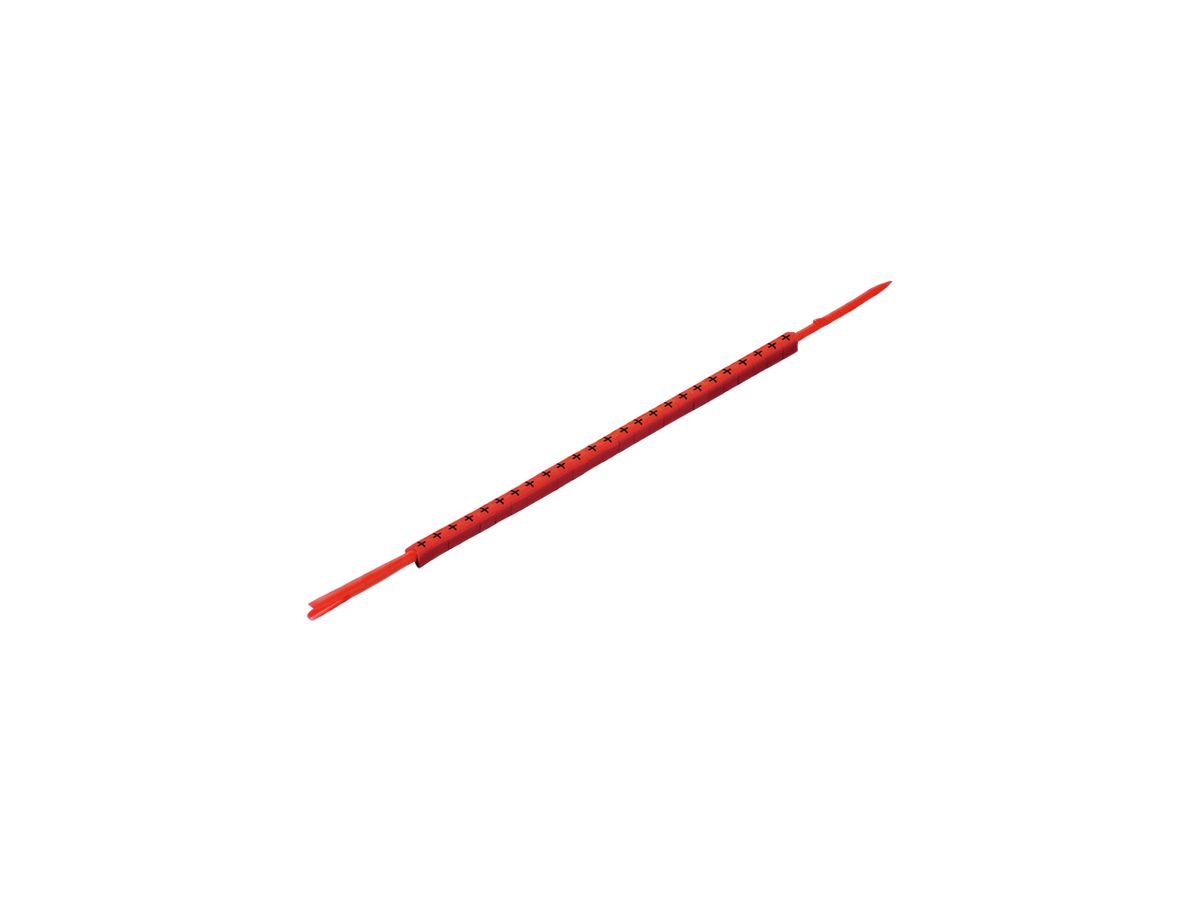 Montagedorn Weidmüller CLI R für Ø1…3mm 3×3.4mm Symbol: +, rot