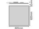 LED-Deckenleuchte LEDVANCE PL CMFT U19 28W 3640lm 840 IP40/20 DALI 625×625mm