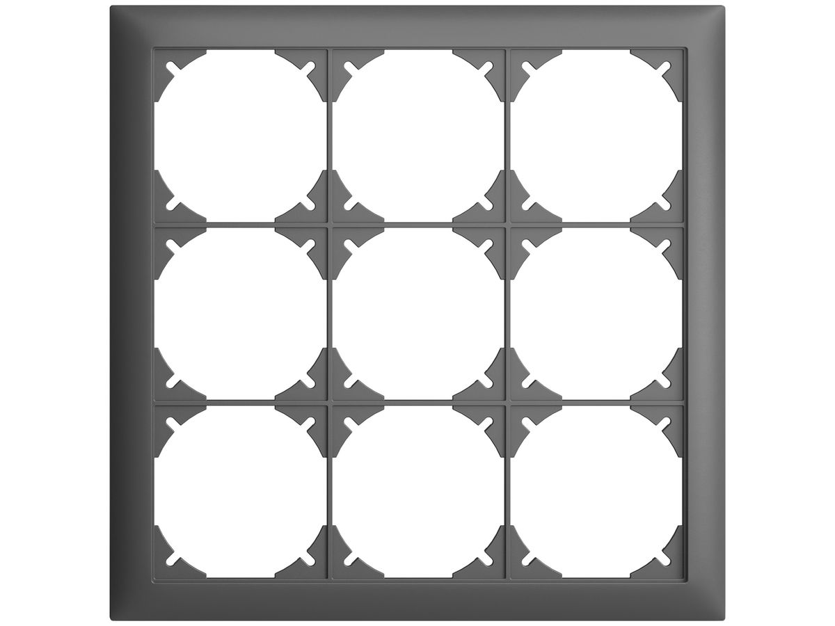 UP-Kopfzeile EDIZIOdue 3×3 dunkelgrau