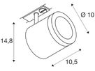LED-Strahler SLV Enola_C, 9W 850lm 3000K 35° mit 1-Phasen-Adapter IP20 weiss