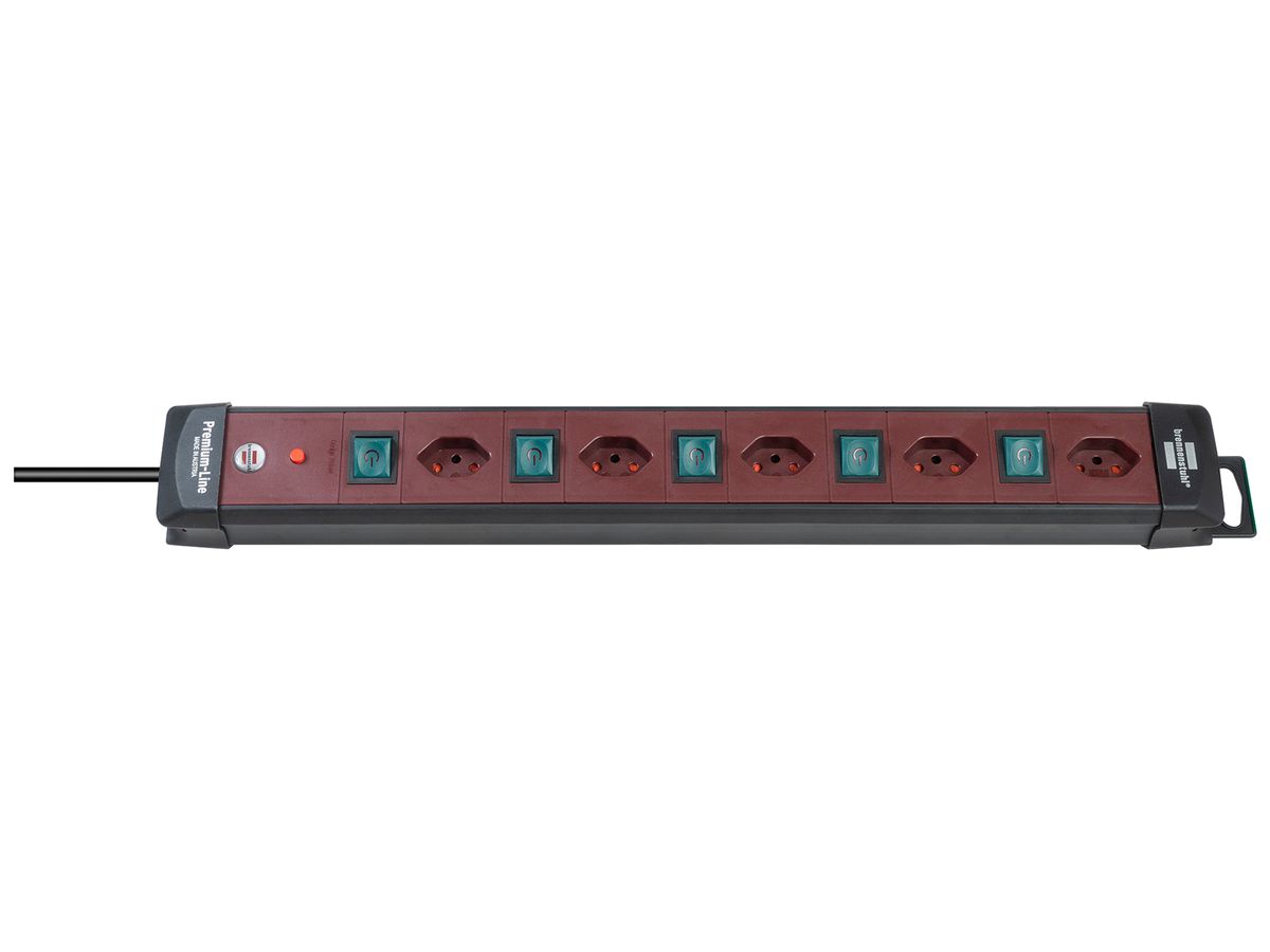 Steckdosenleiste P-L Technik 5×Schalter Aufhänger 5×T13 3m 3×1.5mm² sz/bo