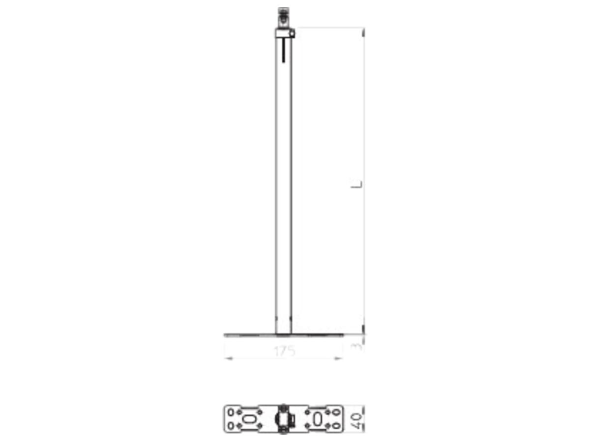 Abstandhalter Bettermann ISAV1000W 550…1000mm, Kunststoff