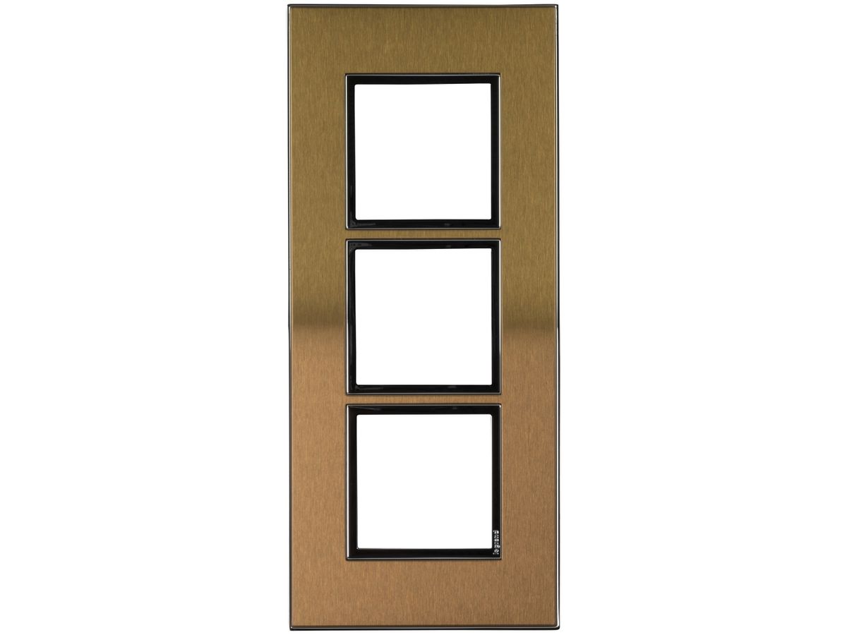 Abdeckrahmen ATO 1×3 Modul, gold brass