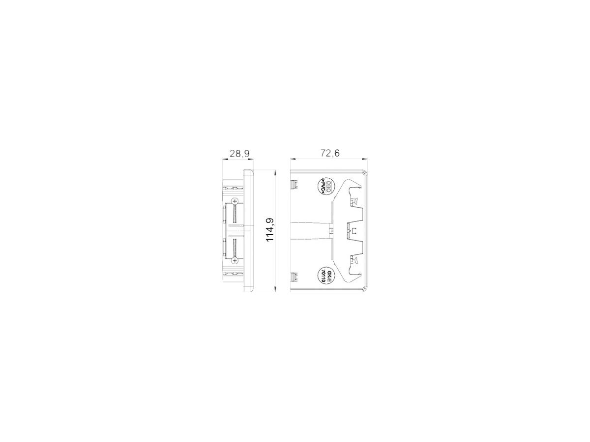 Endstück Bettermann GEK-K 70×110mm reinweiss