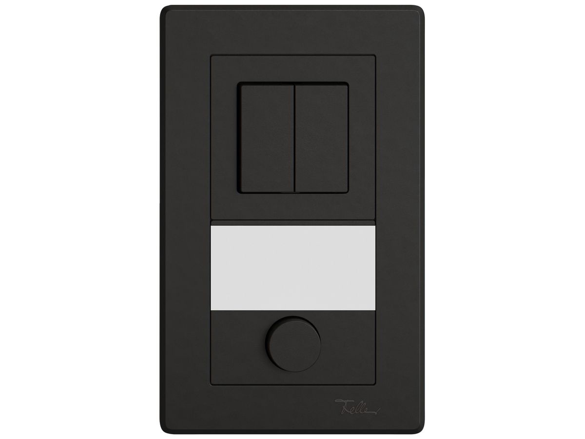 UP-Kombination EDIZIO.liv SNAPFIX® 2×1 156×96mm Sch 1/3+3/1L+Schliesser schwarz